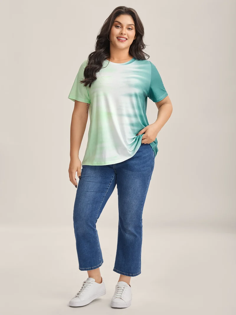 Tie-Dye Round Neck T-Shirt