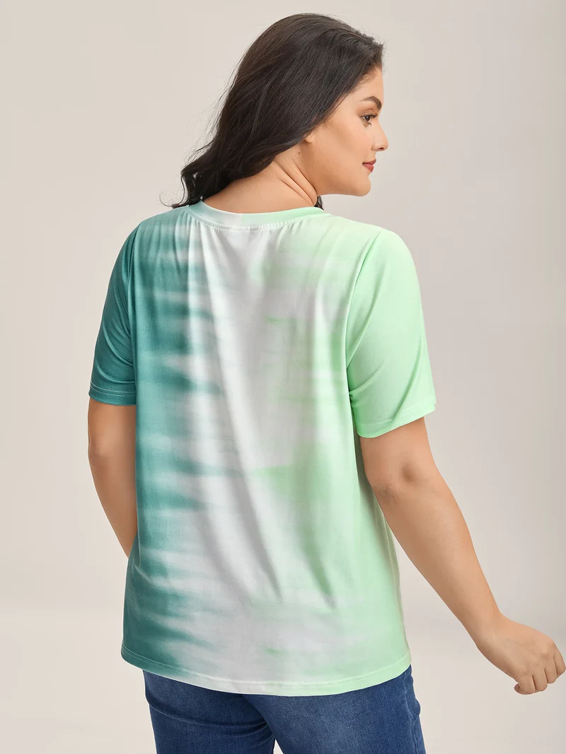 Tie-Dye Round Neck T-Shirt