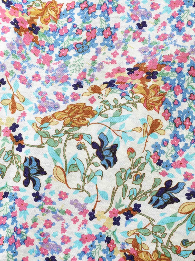 Floral Print Cinched-Waist Pockets Midi Dress