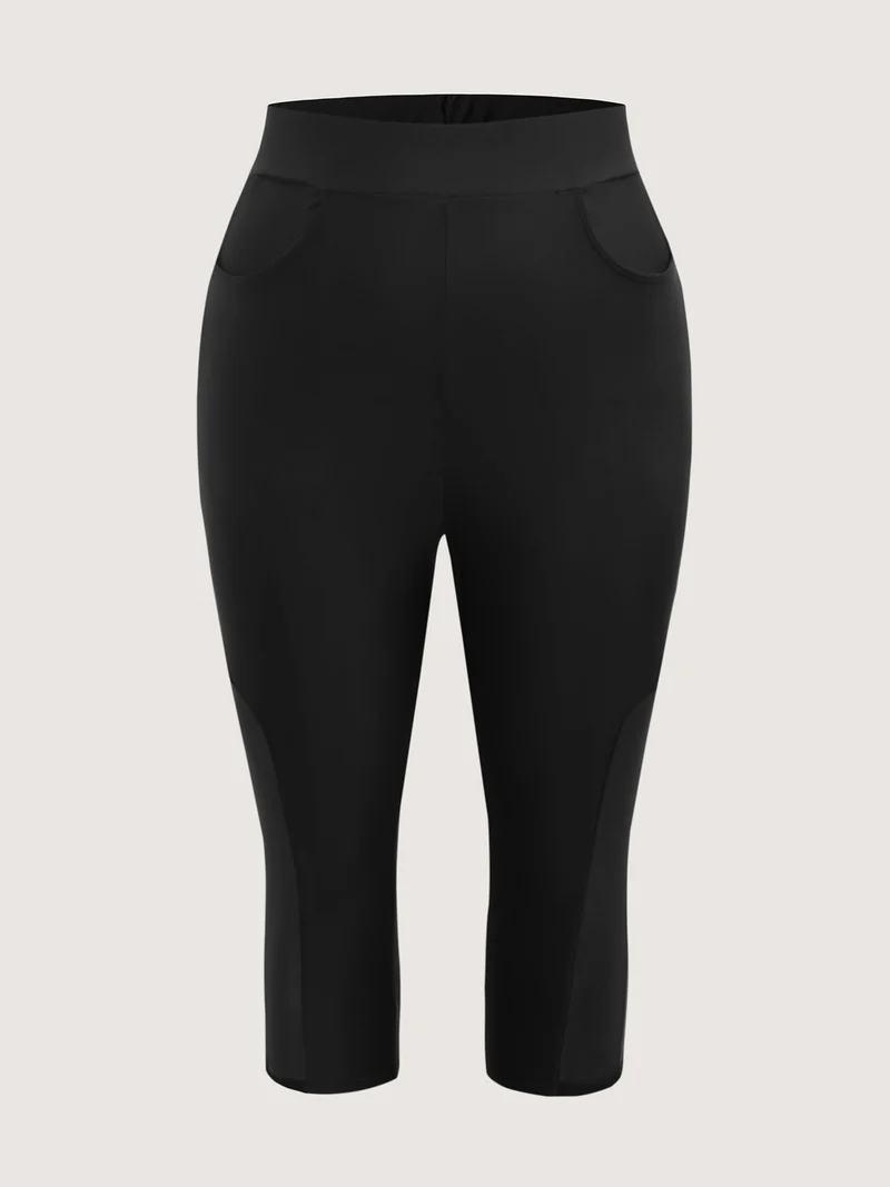 Sheer Skinny-Fit Crop Swim Bottoms