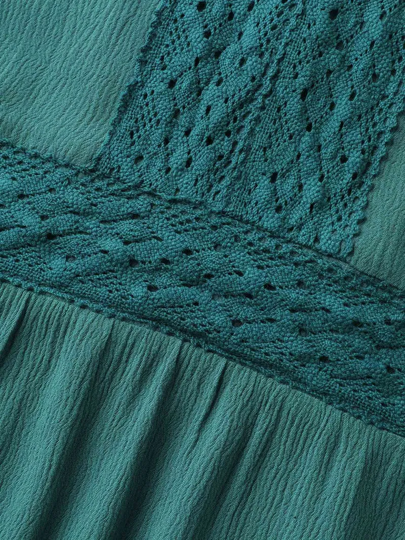 Lace Trim Perfect-Fit Solid Blouse