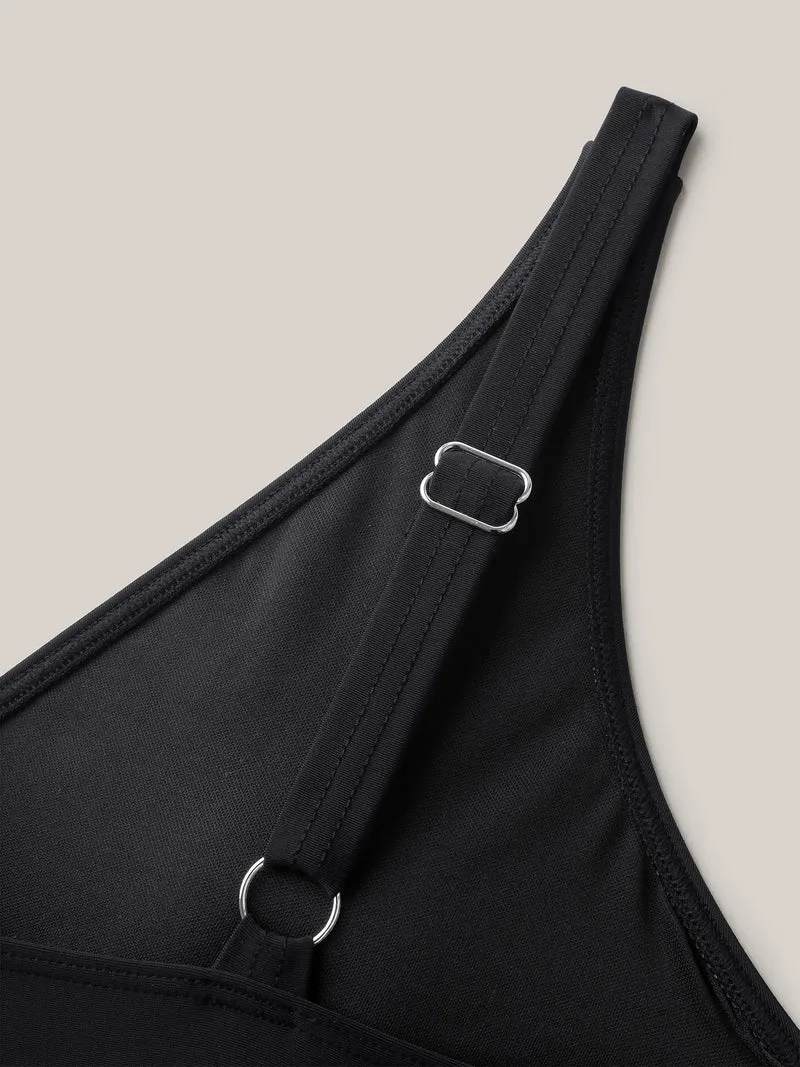 Cross-Over Sheer One-Piece Swimsuit