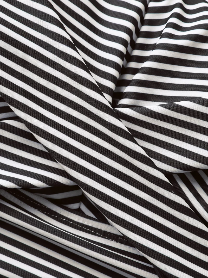 Striped Twist Front One-Piece Swimsuit