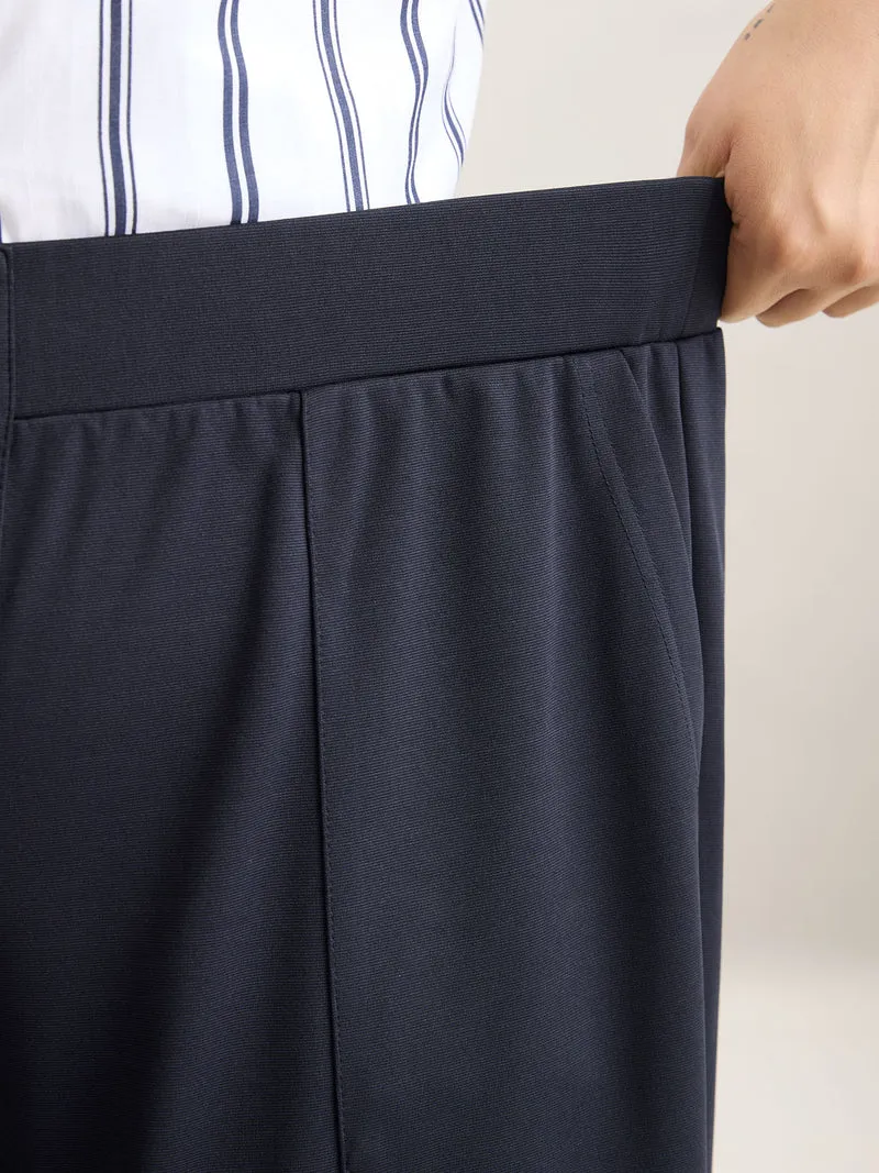 Button Front Wide-Leg Pants
