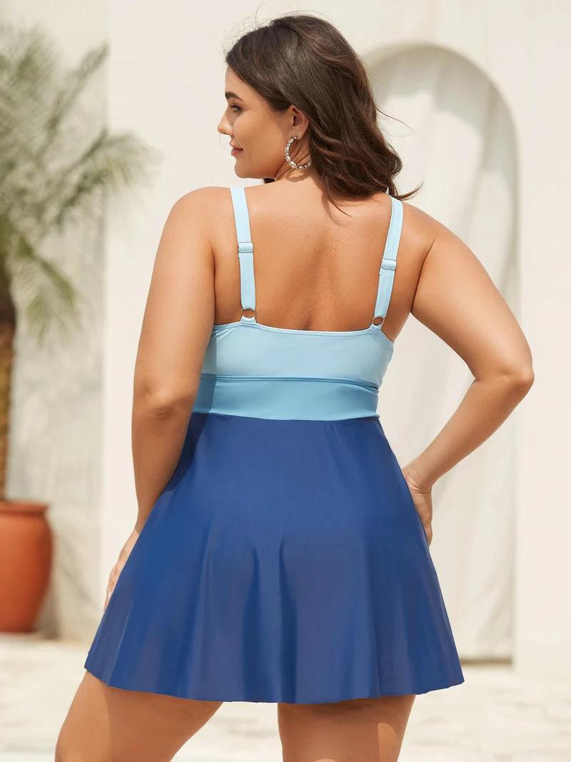 Anti-Float Ties Detachable Starfish Brooch Swim Dress