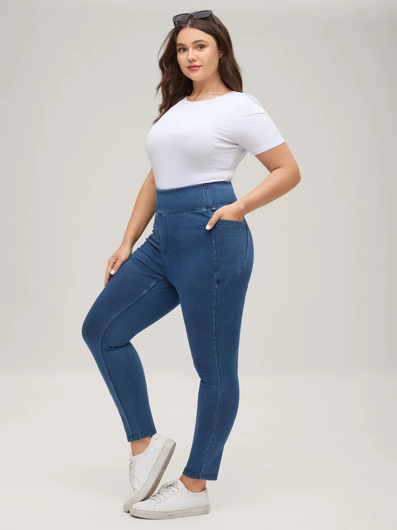 Yoga Stretchy Skinny-Fit Knit Jeans