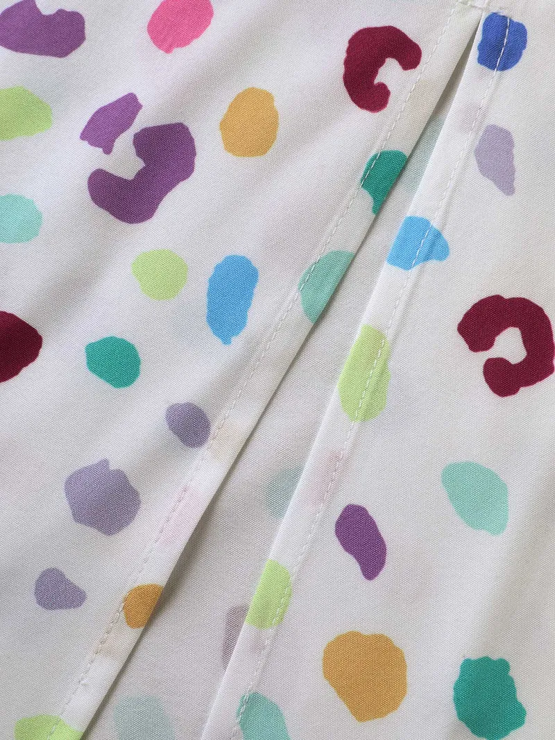 Multi-Color Leopard Print Surplice Midi Dress
