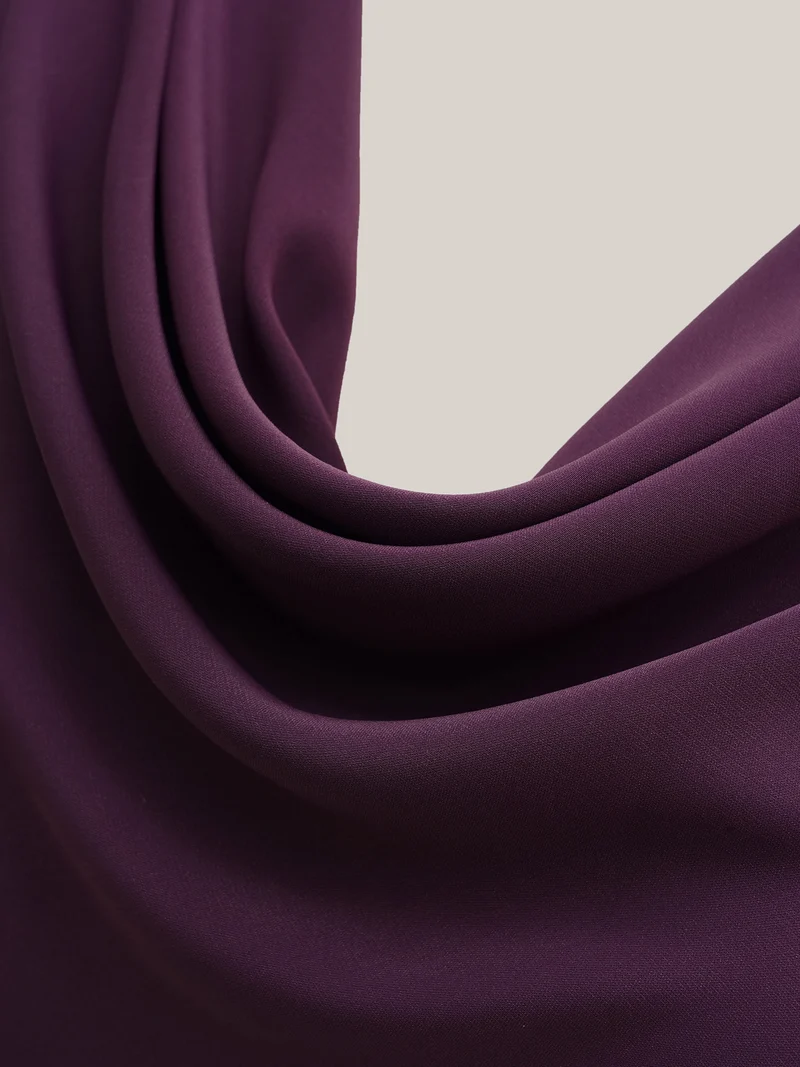 Cowl Neck Plain Dolman Sleeve Blouse