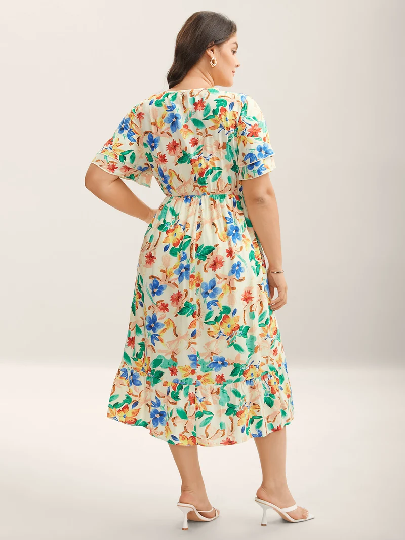 Sunkissed Florals Pockets Midi Dress