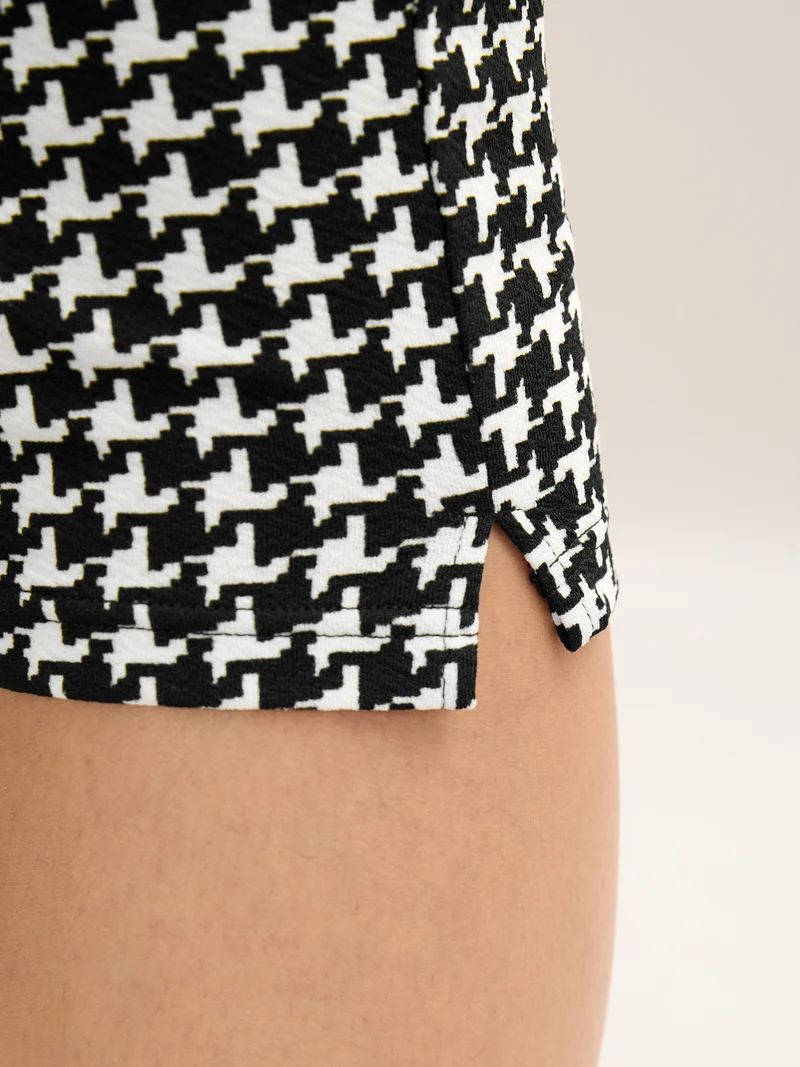 Gingham Pattern Crop Leggings