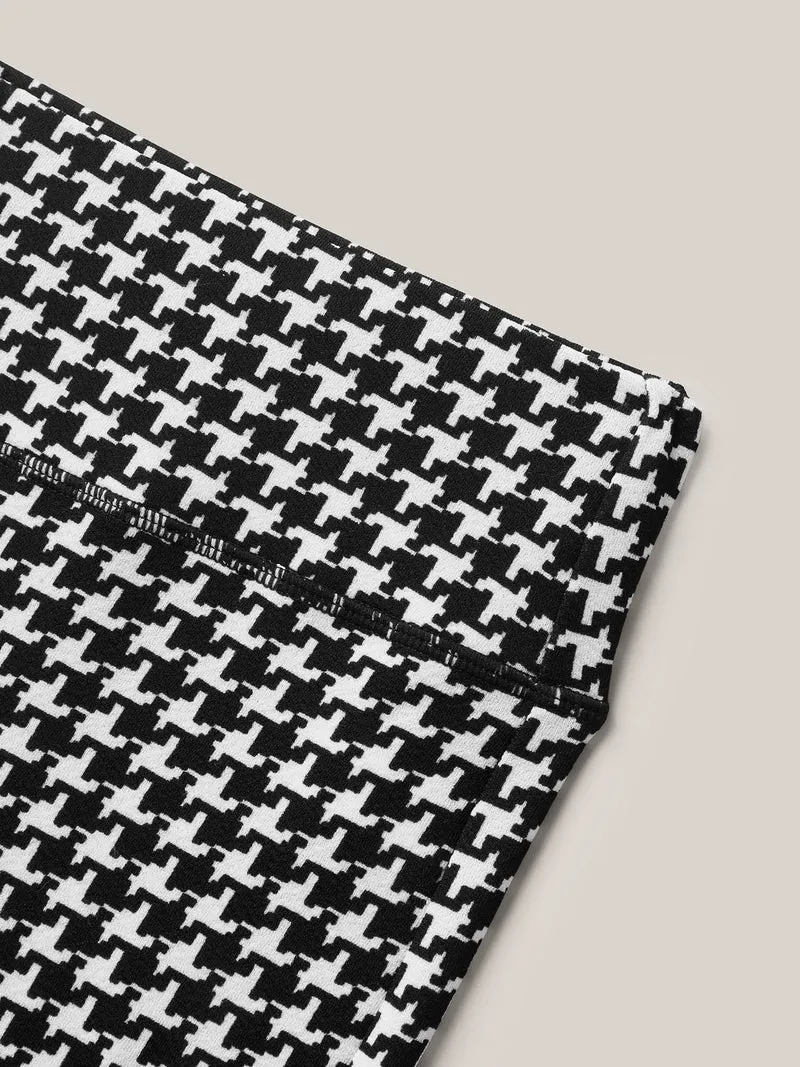 Gingham Pattern Crop Leggings