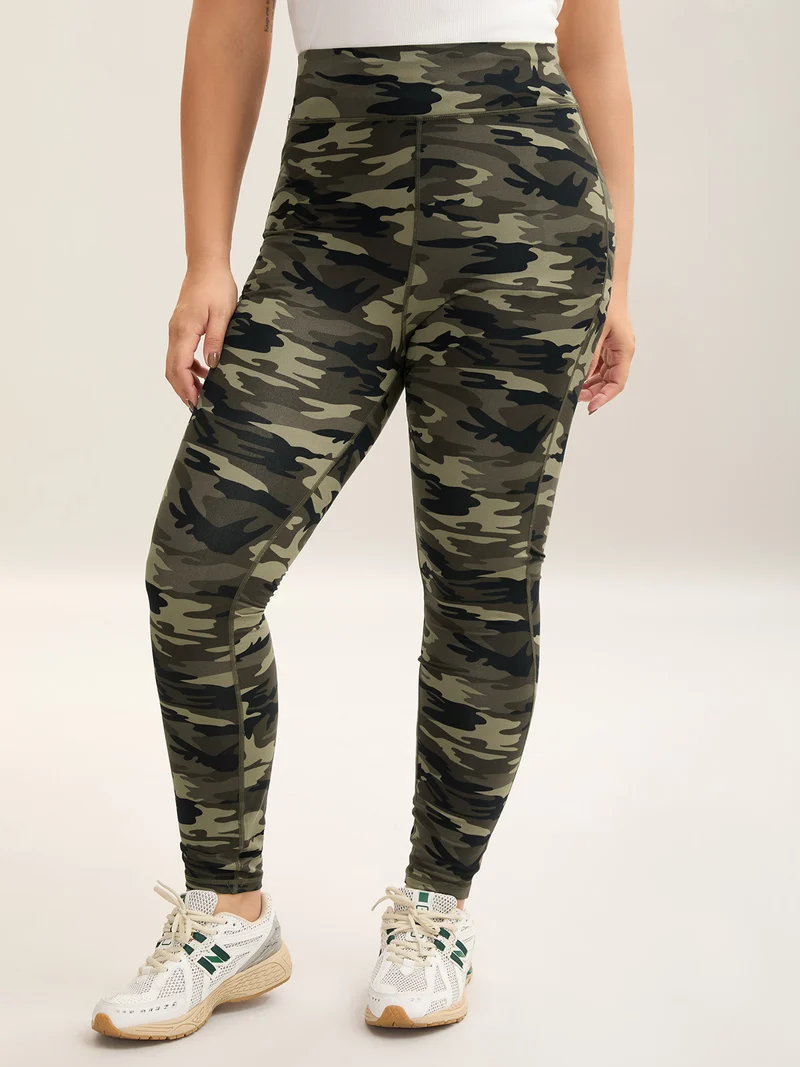 Camouflage Print Stretch Leggings