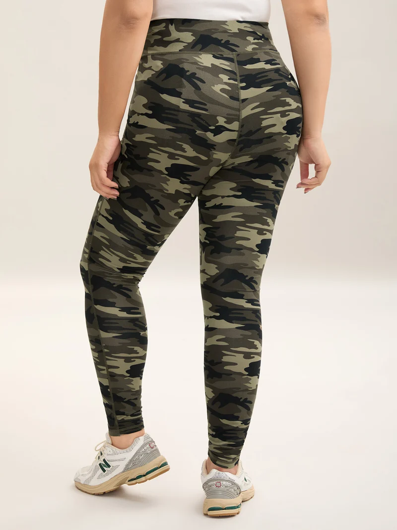 Camouflage Print Stretch Leggings