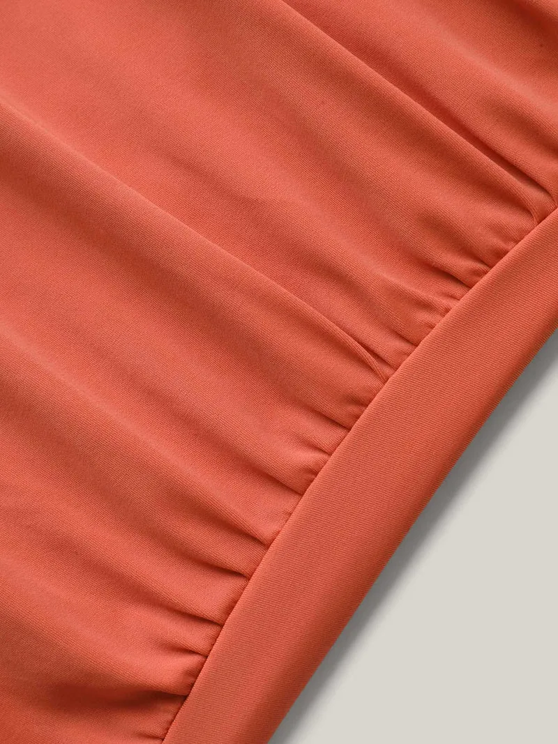 Ruched Plunging Neck One-Piece Swimsuit
