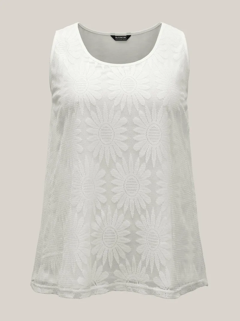 Lace Lined Flowy Tank Top
