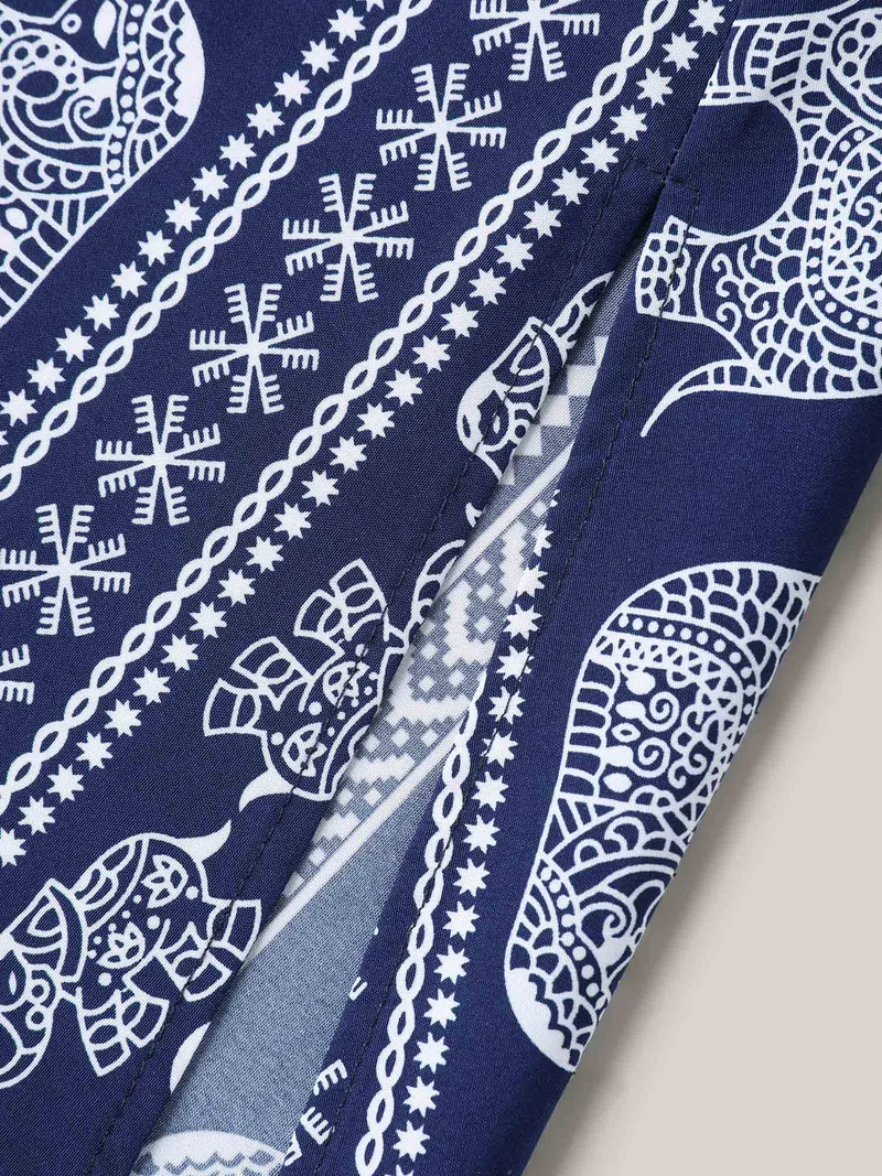 Resort Ready Print Shirred Waist Maxi Dress