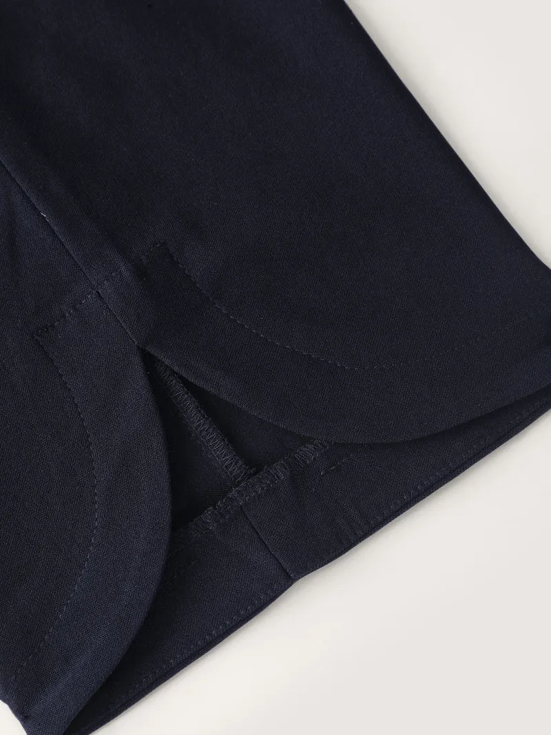 Stretchy Split Hem Cropped Pants