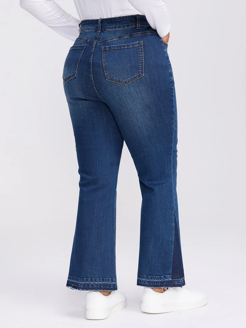 Stretchy Mid-Rise Bootcut Jeans