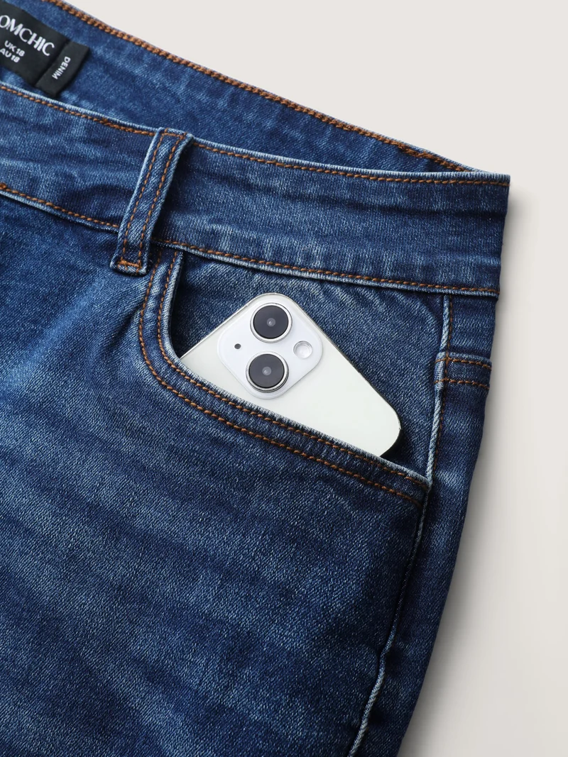 Stretchy Mid-Rise Bootcut Jeans