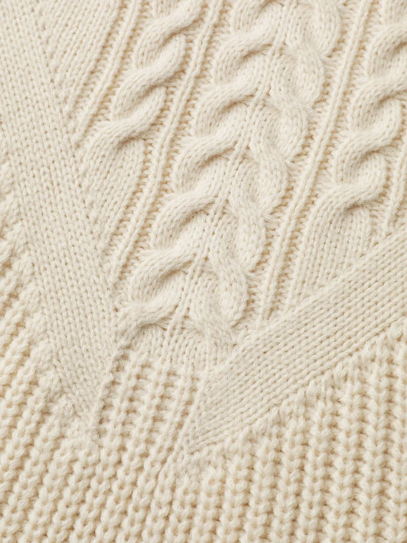 Textured Ribbed Hem Hooded Pullover