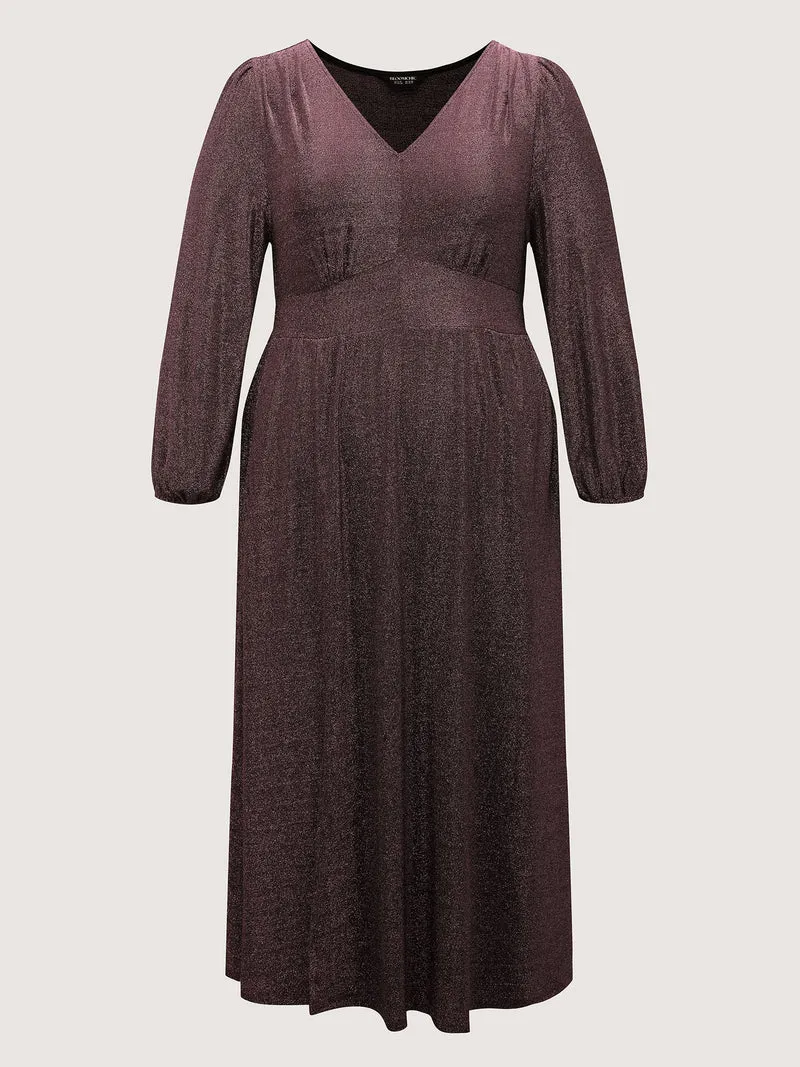 Heather Stretchy Split Hem Pockets Maxi Dress