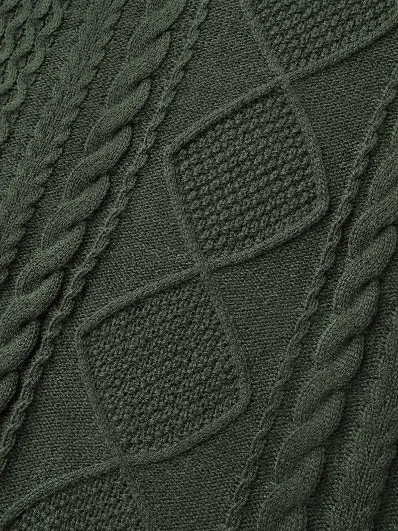 Twisted Textured Hooded Pullover