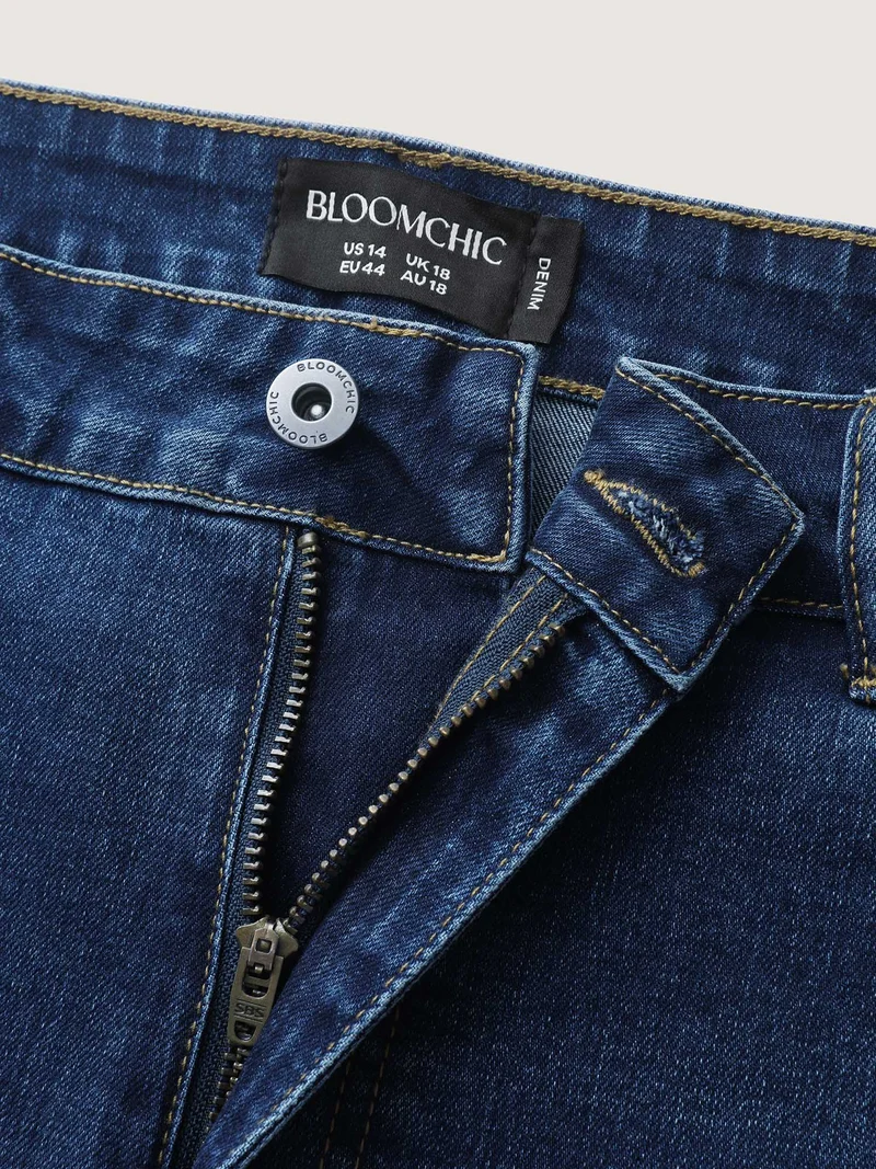 Stretchy Mid-Rise Bootcut Jeans