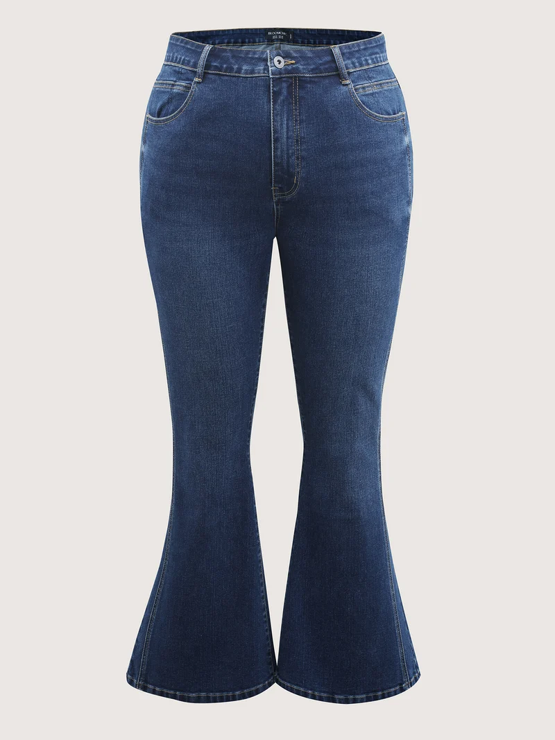 Stretchy Mid-Rise Bootcut Jeans
