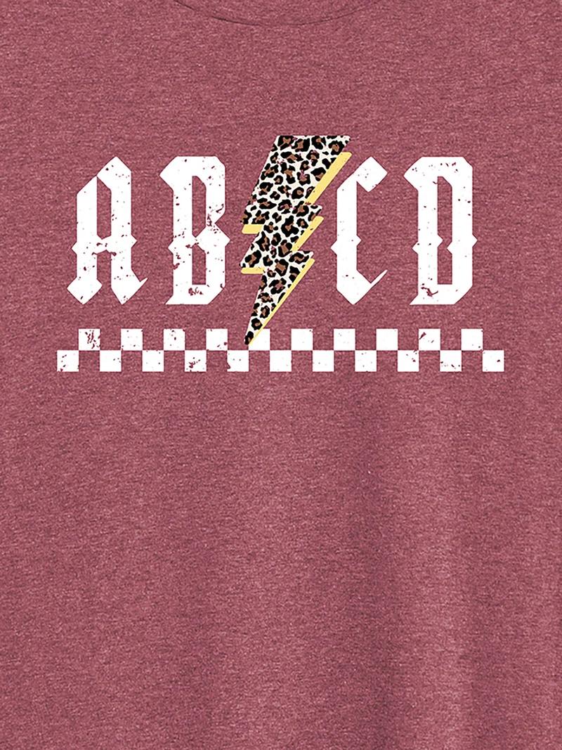 Wild Letters Round Neck T-Shirt