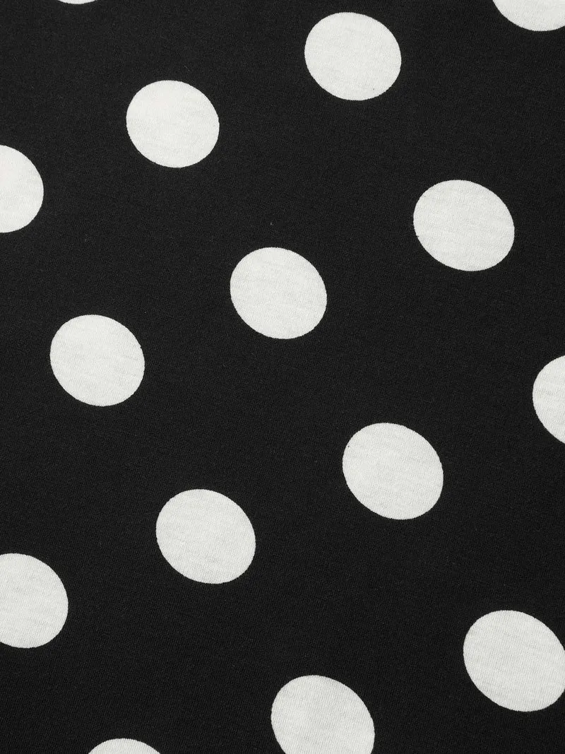 Classic Polka Dots Notched Collar Tank Top