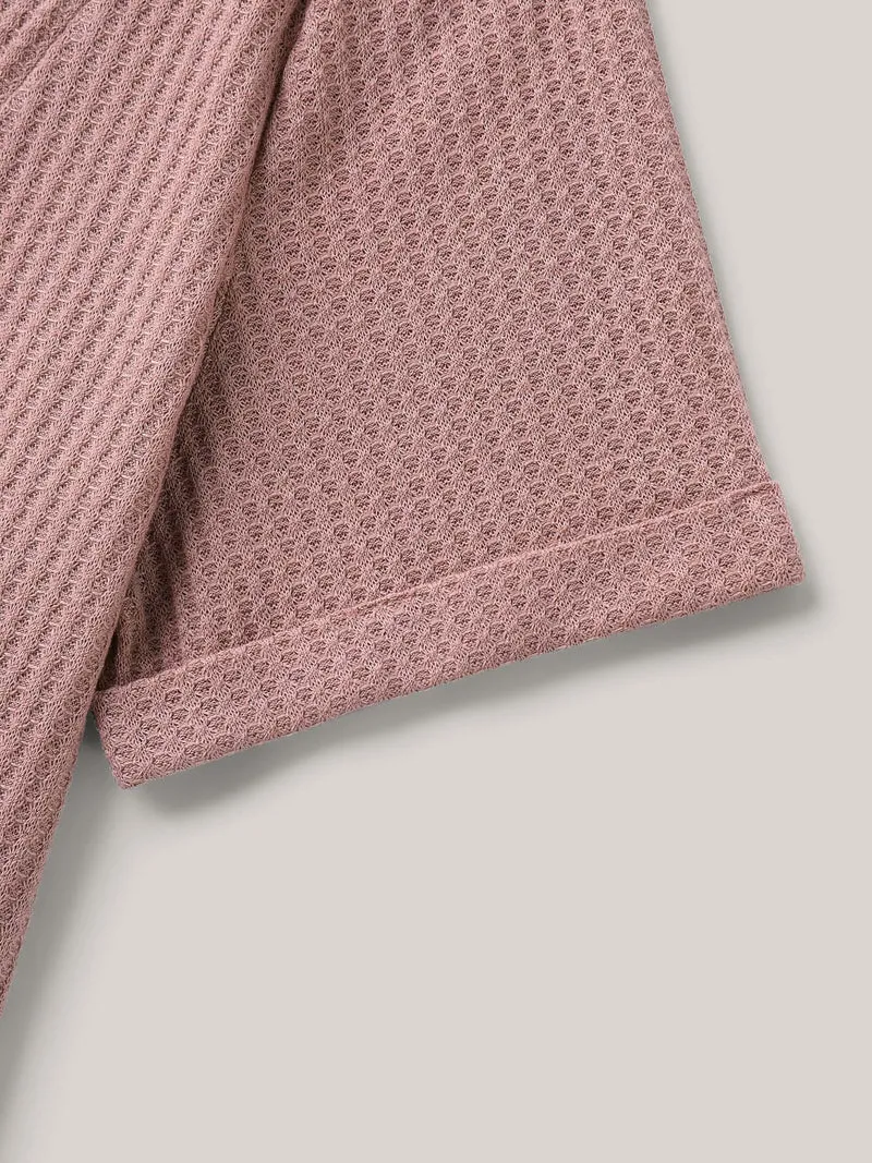 2-in-1 Wrap Textured Solid T-Shirt