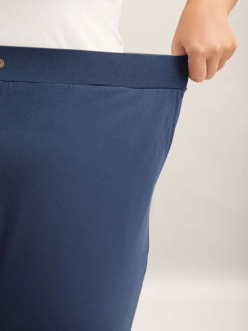 Button Front Pleated Comfy Fit Pants