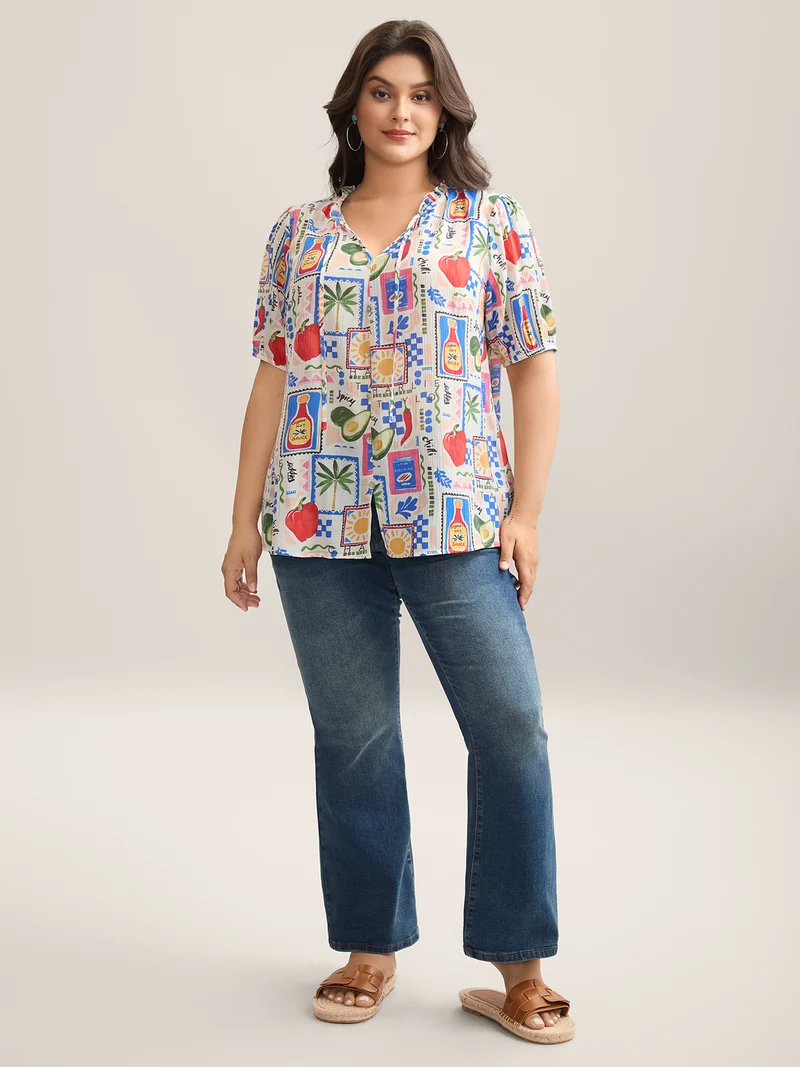 Supersoft Sunny Adventure Print Blouse