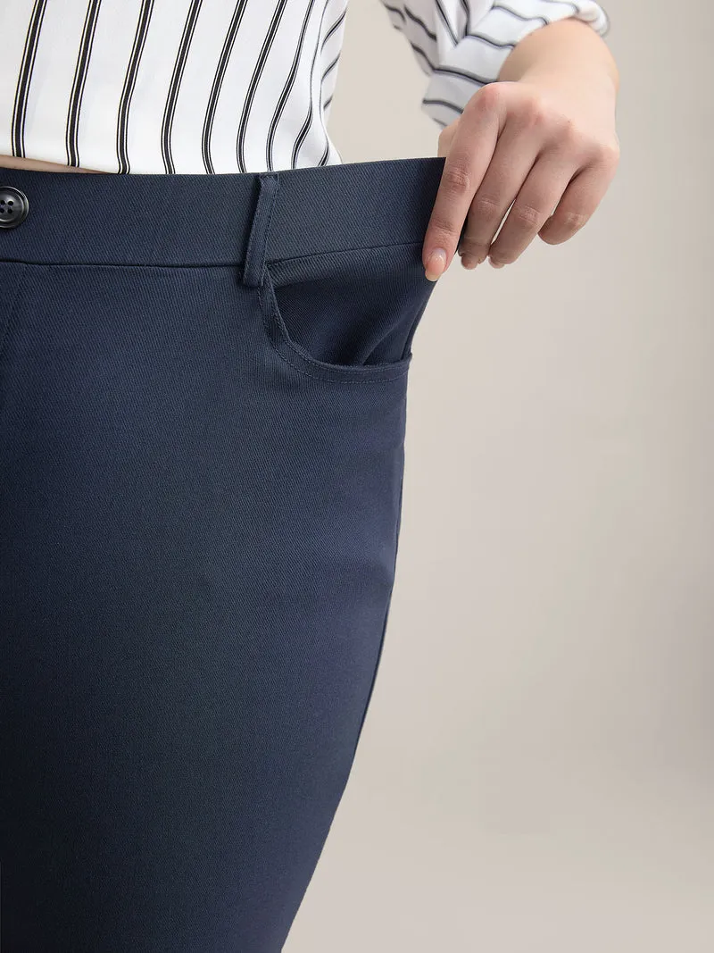 Pull-On Tight-Fit Cropped Pants