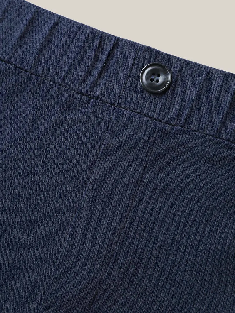 Pull-On Tight-Fit Cropped Pants
