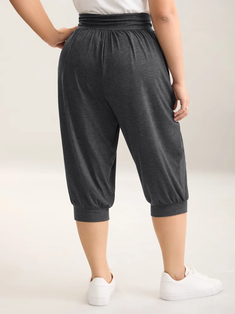 Heather Stretchy Hem Active Jogger Pants