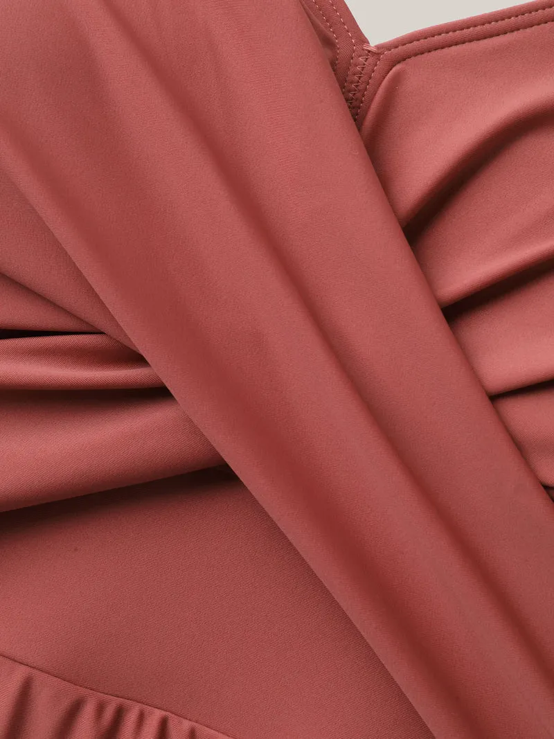 Anti-Float Ties Crossover Swim Dress