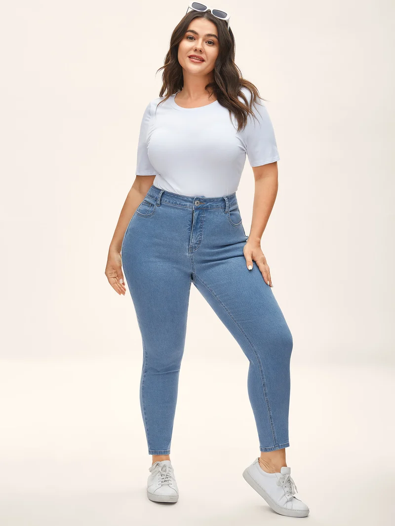 Classic Skinny-Fit Mid Rise Jeans