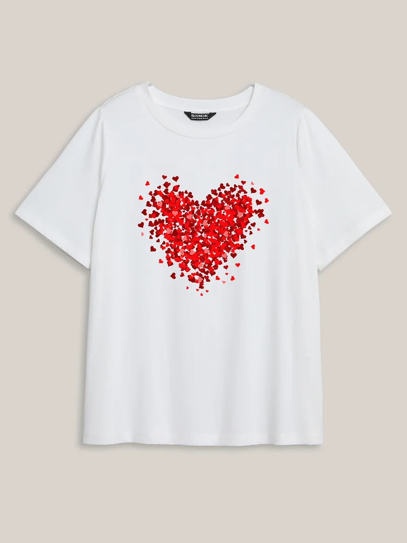 Oh-my-Heart Round Neck T-Shirt