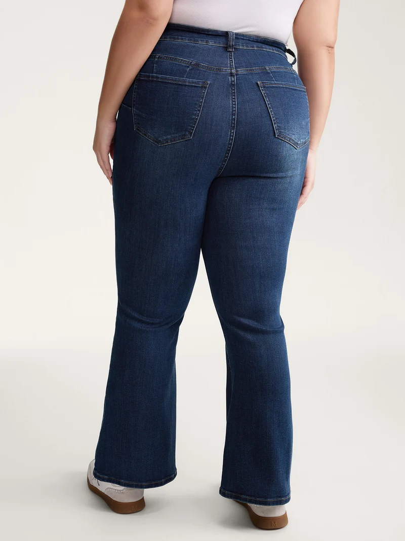 Supersoft Stretchy Mid-Rise Bootcut Jeans