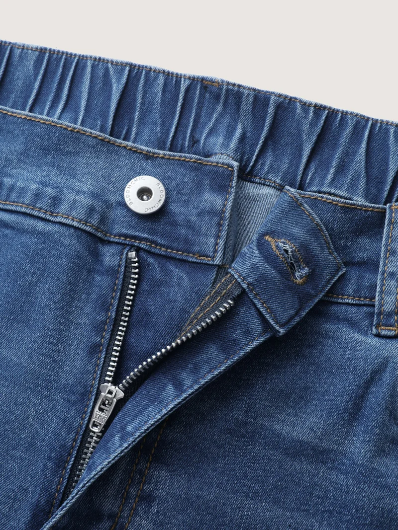 Stretch Christmas Color Contrast Bootcut Jeans