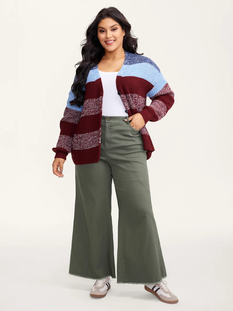 Vintage Wash Flared Hem Bootcut Pants