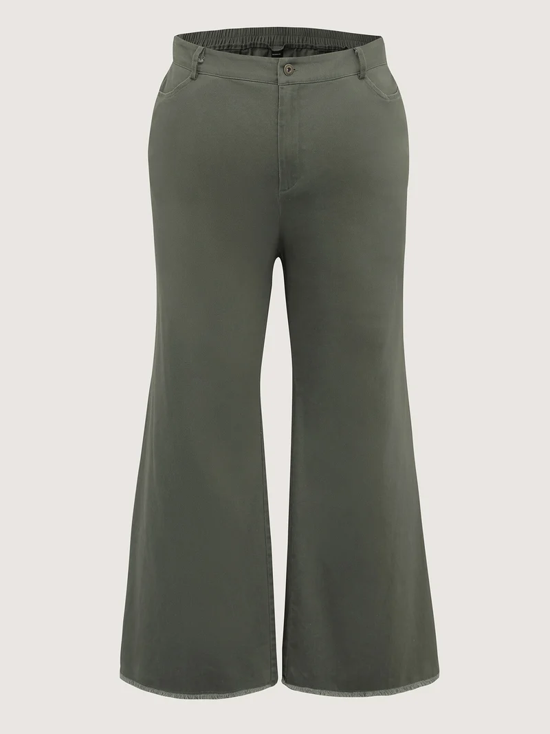 Vintage Wash Flared Hem Bootcut Pants