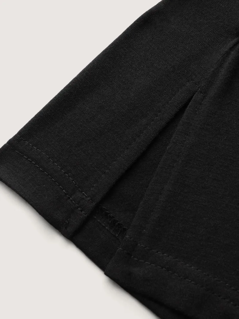 Shimmery Stretchy Spliced Fitted T-Shirt