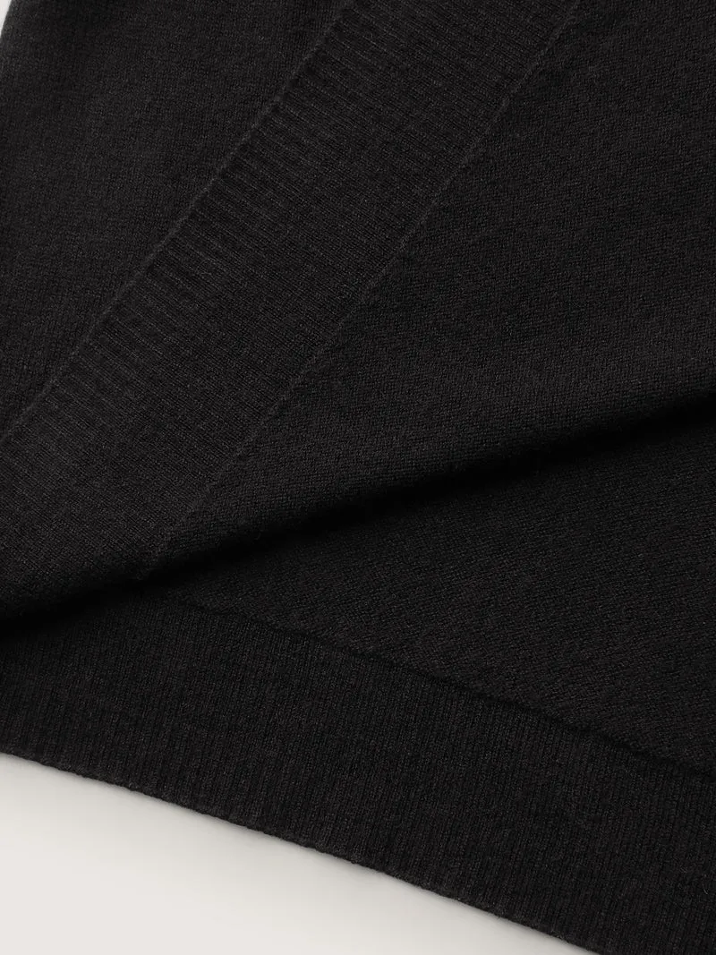 Woolen Blend Cropped Knit Cardigan
