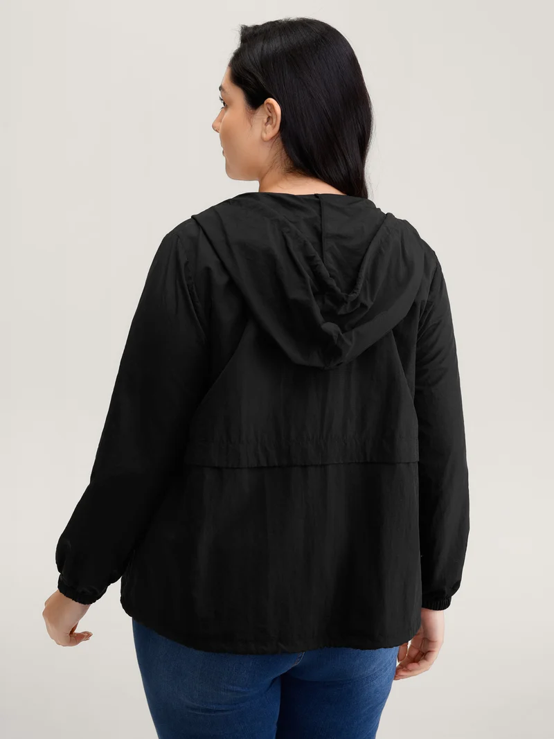 Water-Resistant Hooded Lined Zipper Jacket