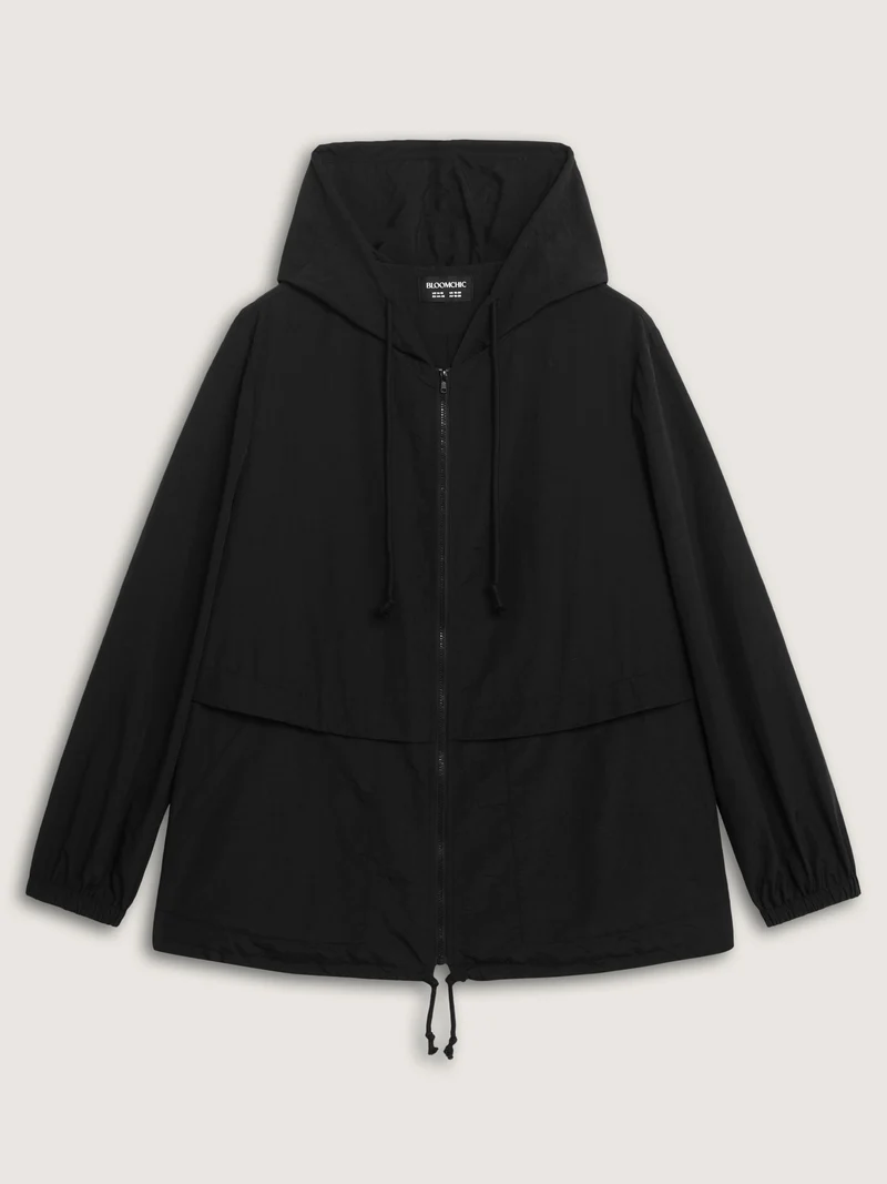Water-Resistant Hooded Lined Zipper Jacket