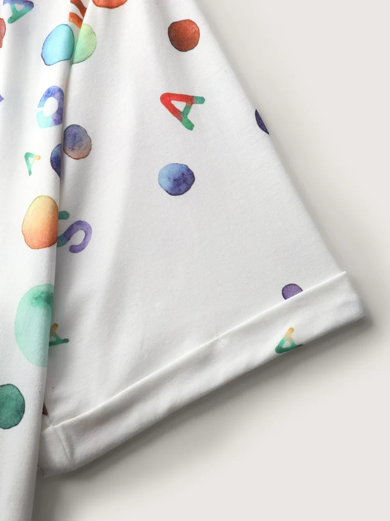 Alphabets Party Round Neck T-Shirt
