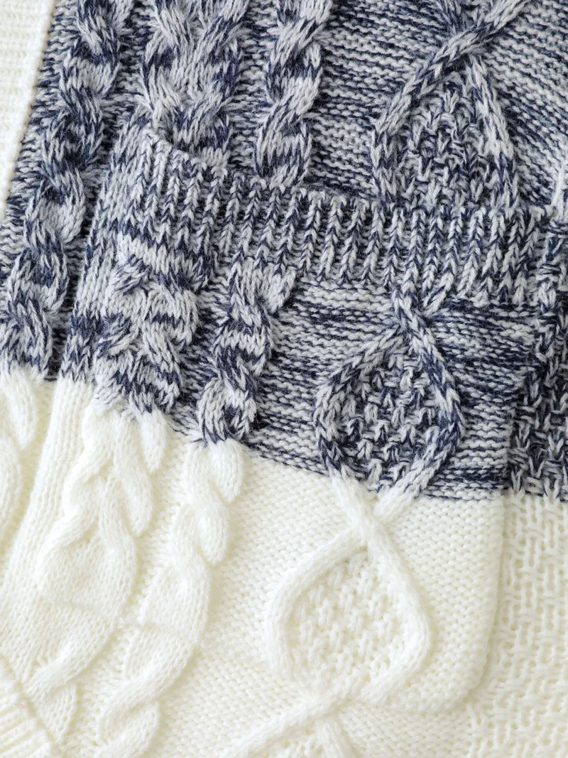 Arc-Hem Ombre Gradient Knit Cardigan