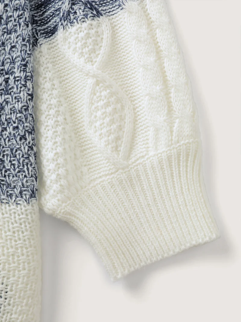 Arc-Hem Ombre Gradient Knit Cardigan